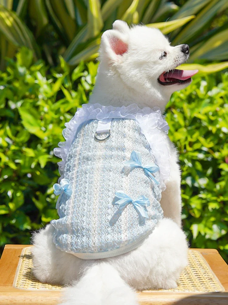Chaleco fresco de verano para perros, ropa para mascotas, ropa transpirable a prueba de sol para perros, adecuada para perros pequeños y medianos, disfraz de gatito con anillo en D - imagen 4