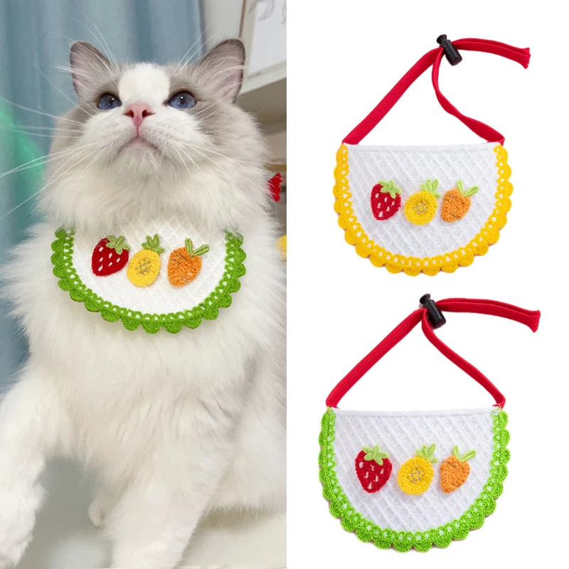 Pañuelo ajustable para mascotas, babero para gatos, cachorro, Chihuahua, decoración de festivales, gatito, cumpleaños, collar de vestir - imagen 2