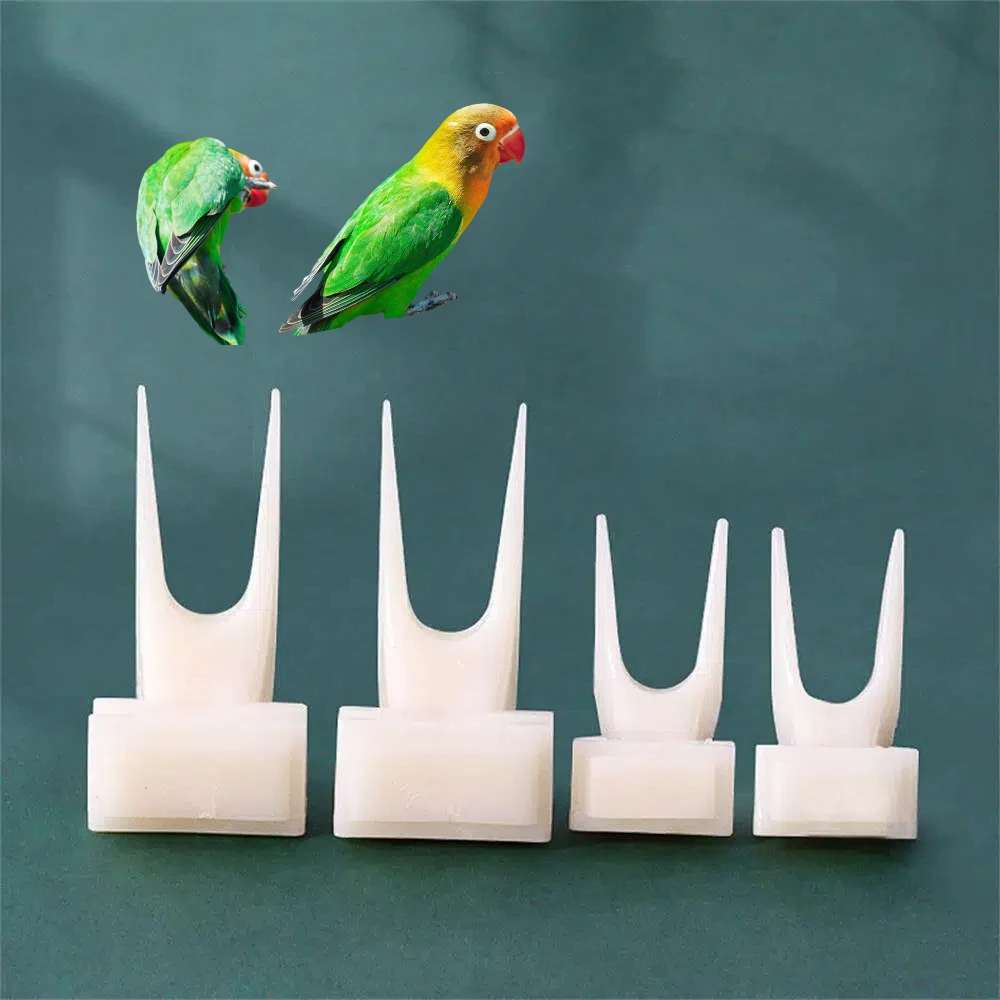 Tenedor de fruta para loros, suministros para mascotas, estante de plástico para alimentos, jaula de alimentación, suministros para mascotas, tenedor de fruta para bocadillos, accesorios para alimentación de pájaros en