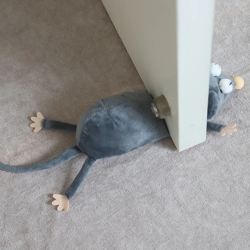 Tope de puerta felpa para gatos y perros – Figura decorativa suave - imagen 3