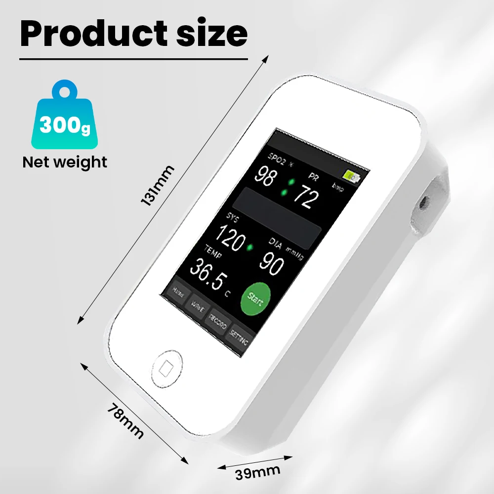 MYD-01 Monitor veterinario con pantalla táctil de 3,5 pulgadas, Animal mascota, NIBP SpO2 PR TEMP, monitoreo de parámetros de señales vitales - imagen 5