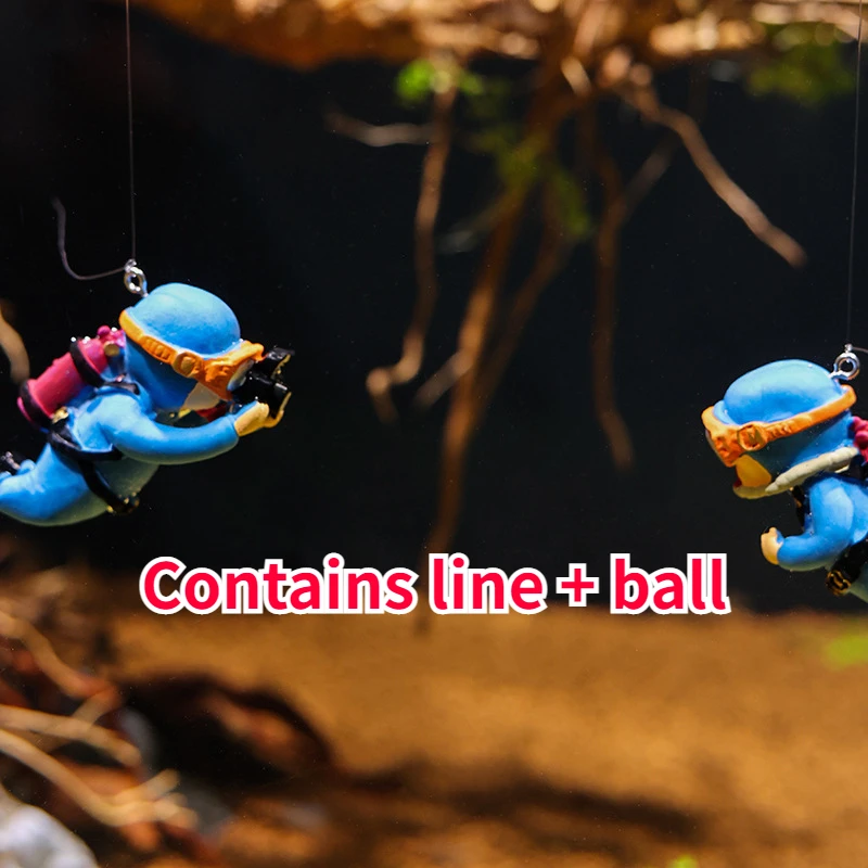 Nuevos adornos de pecera, simulación bonita de buceo, decoración flotante, tanque de agua, buceador, decoración de paisajismo, accesorios de acuario - imagen 2