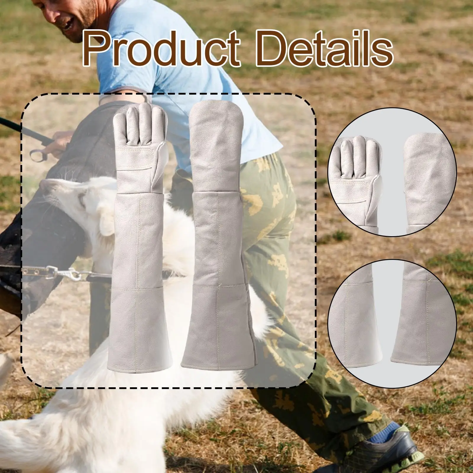 Animal Handling Gloves Multiuse 60cm Extra Long Bird Gloves for Parrots Work Protective Glove for Lizard Beginners BBQ Fireplace