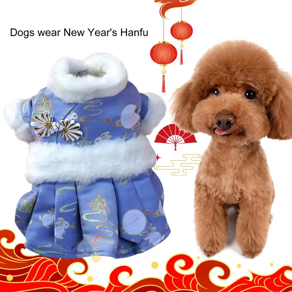 Vestido funcional para perro, prenda suave al tacto, estilo chino, ropa para mascotas - imagen 3