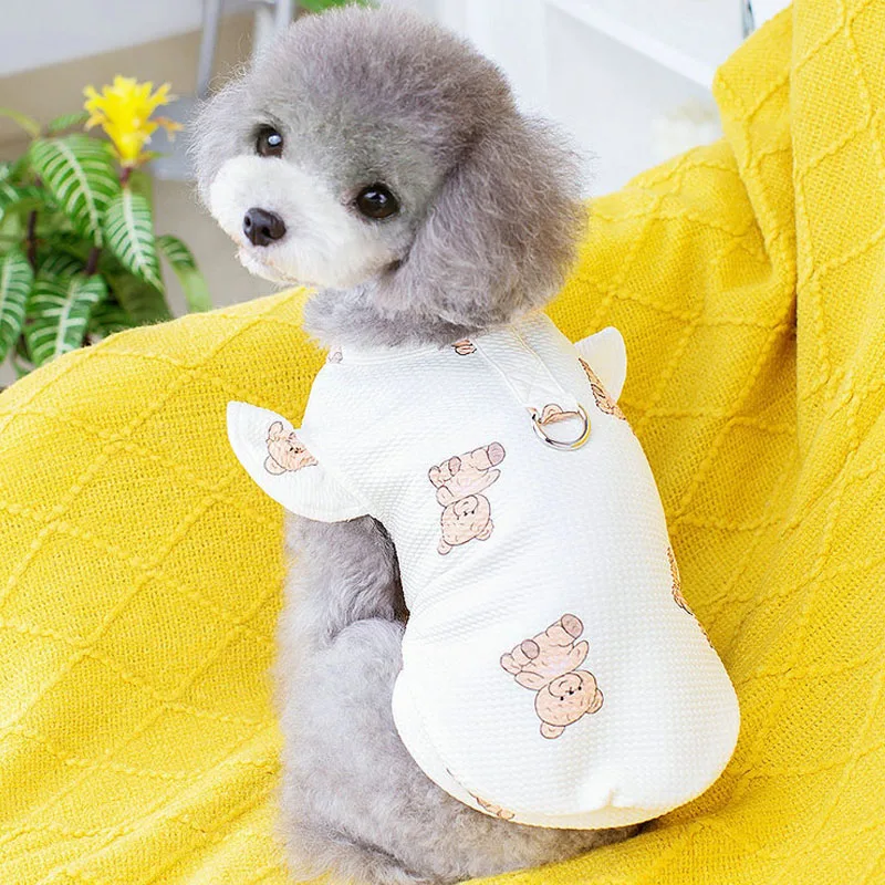 Sudadera con capucha para perros pequeños - beige y rosa, cómoda - imagen 5