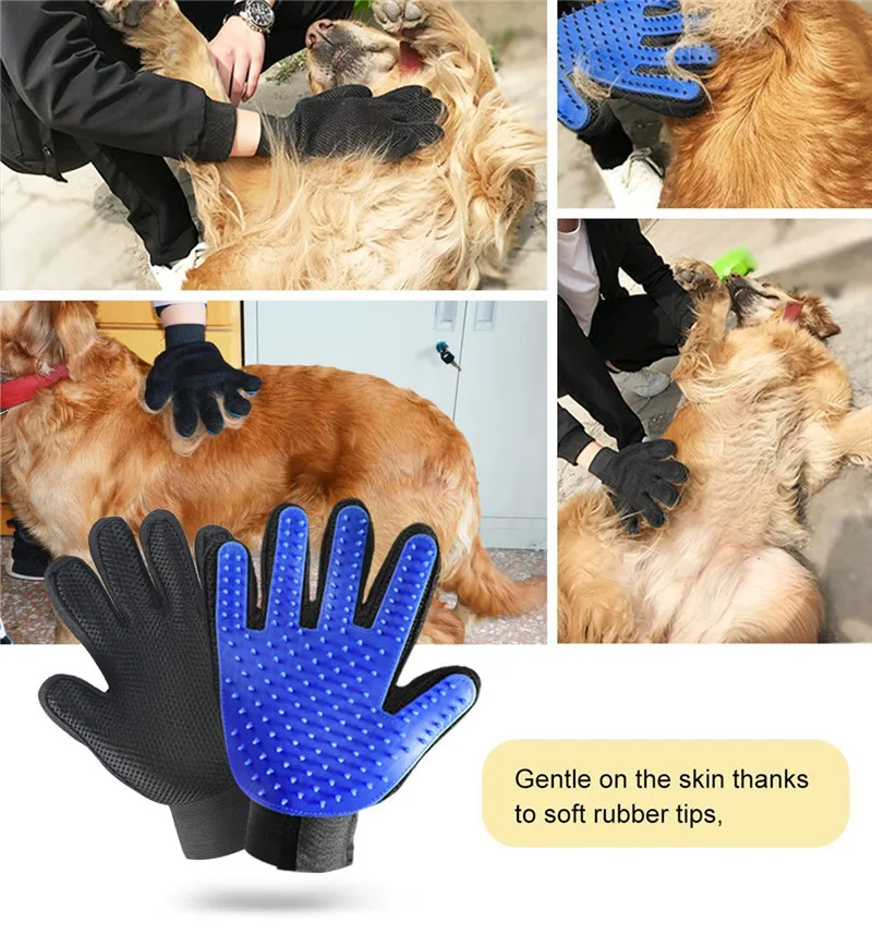NONOR-cepillo de baño de goma para mascotas, protección de silicona, peine para gatos, guante, masaje, cuidado, suministros para perros y gatos - imagen 5