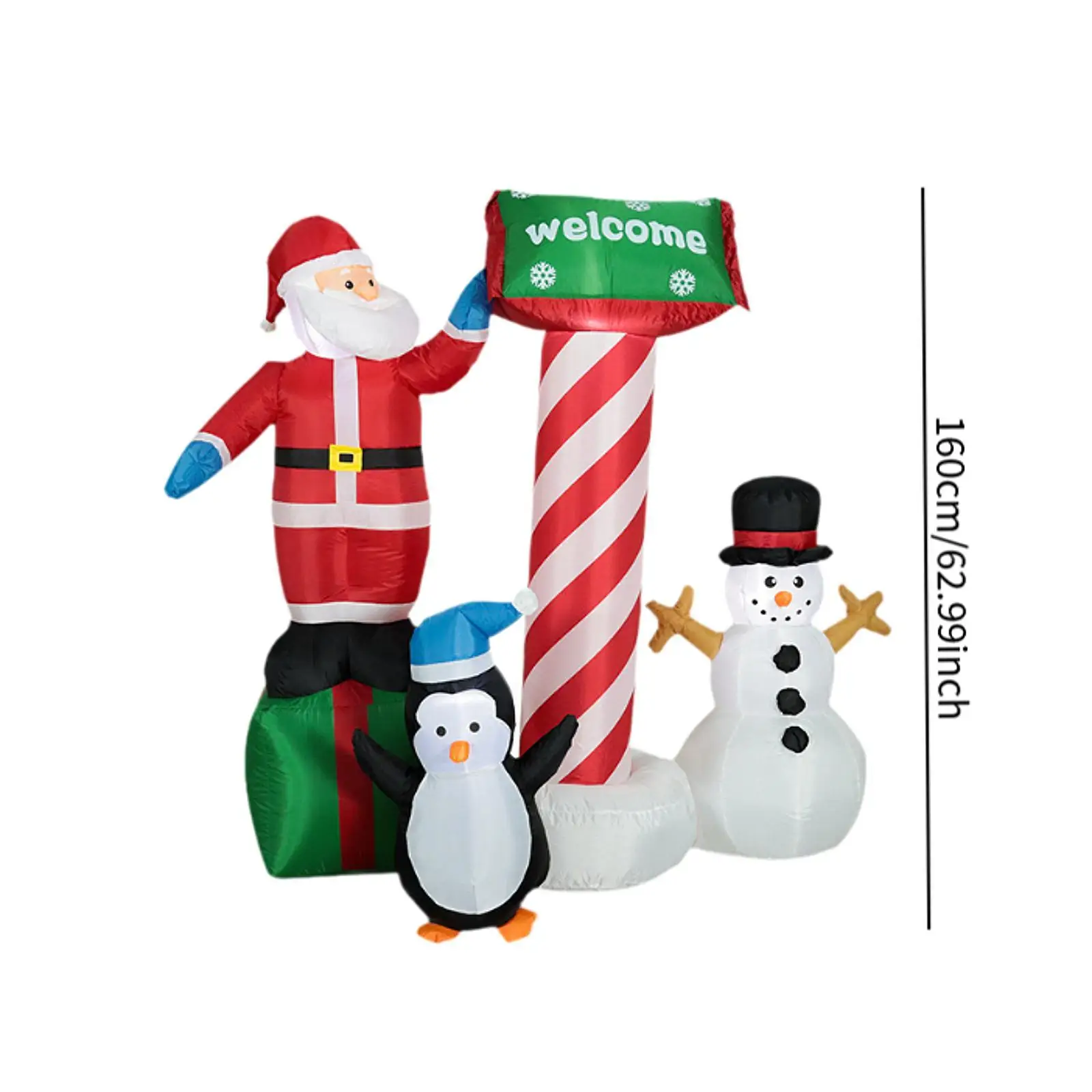 Christmas Inflatables Santa Claus Decoration,Funny,with Built in LED,Xmas Decor,Inflatable Snowman Penguin for Holiday,Xmas,Lawn