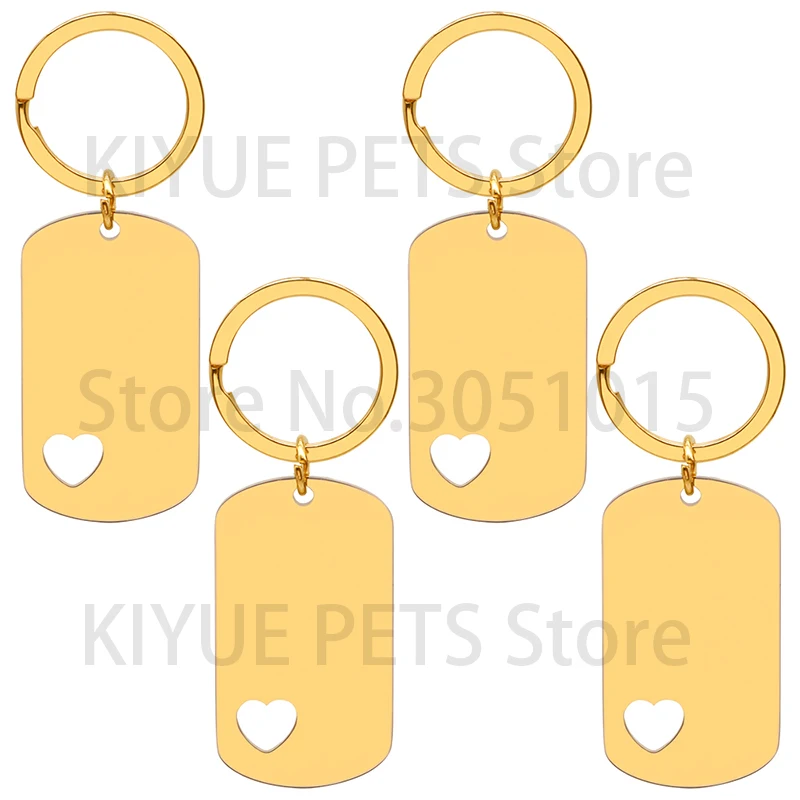 Wholesale50pcs ทหารกองทัพสุนัข ID แท็กสแตนเลส Custom ส่วนบุคคลแกะสลักชื่อที่อยู่โทรศัพท์ Key Ring - imagen 4