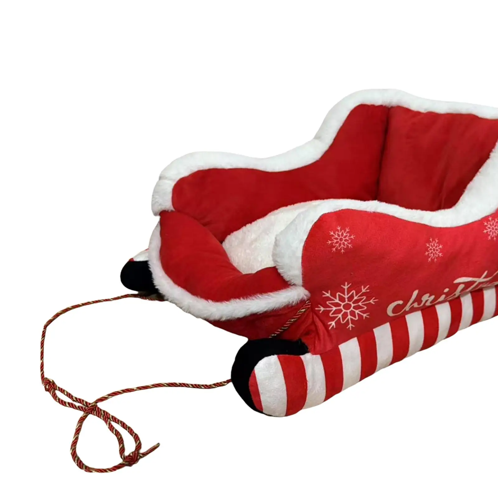 Cama navideña para perros con trineo, decoración navideña, cama para dormir para mascotas con fondo antideslizante - imagen 5