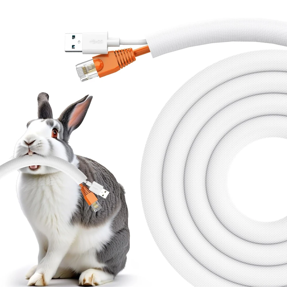 Protector de Cable para perros y gatos, funda de Cable Flexible para fácil gestión de cables, protege los Cables de mascotas masticables para alimentación USB y Audio, 1 ud. - imagen 2