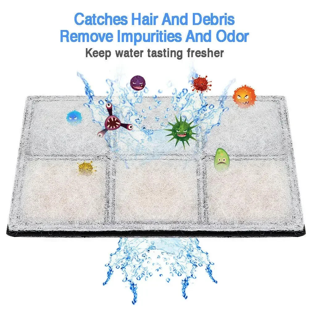 Filtro de carbón activado para ELSPET/ISYOUNG LED, fuente de agua potable automática para perros y gatos, repuesto de cuenco para mascotas, filtro para platos de bebidas - imagen 4