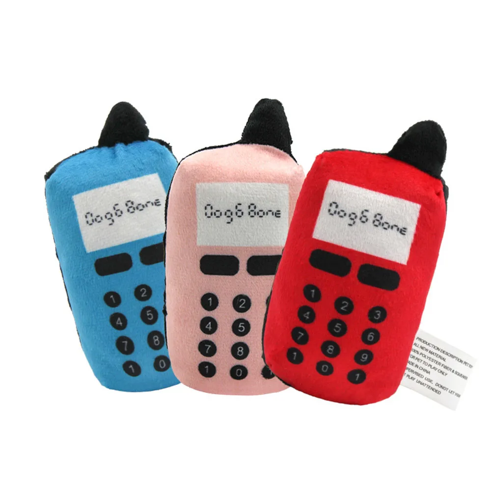 Juguetes chirriantes con forma de teléfono para mascotas, juguetes interactivos para masticar para entrenamiento para perros y gatos, juguetes duraderos y resistentes a desgarros, - imagen 4