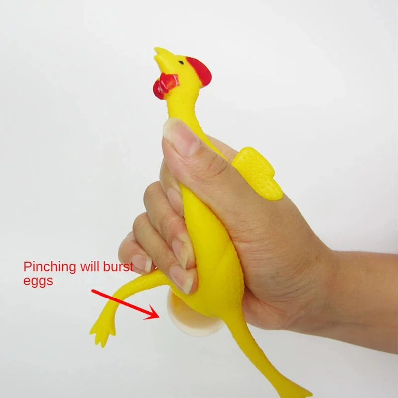 Novedad, juguete para apretar con forma de pollo para mascotas, juguete interactivo antiestrés para masticar para perros, divertido juguete para aliviar el estrés y morder - imagen 5