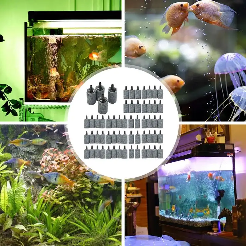 Aireador de piedra de aire para tanque de peces, difusor de burbujas, 60 piezas, para acuario - imagen 5