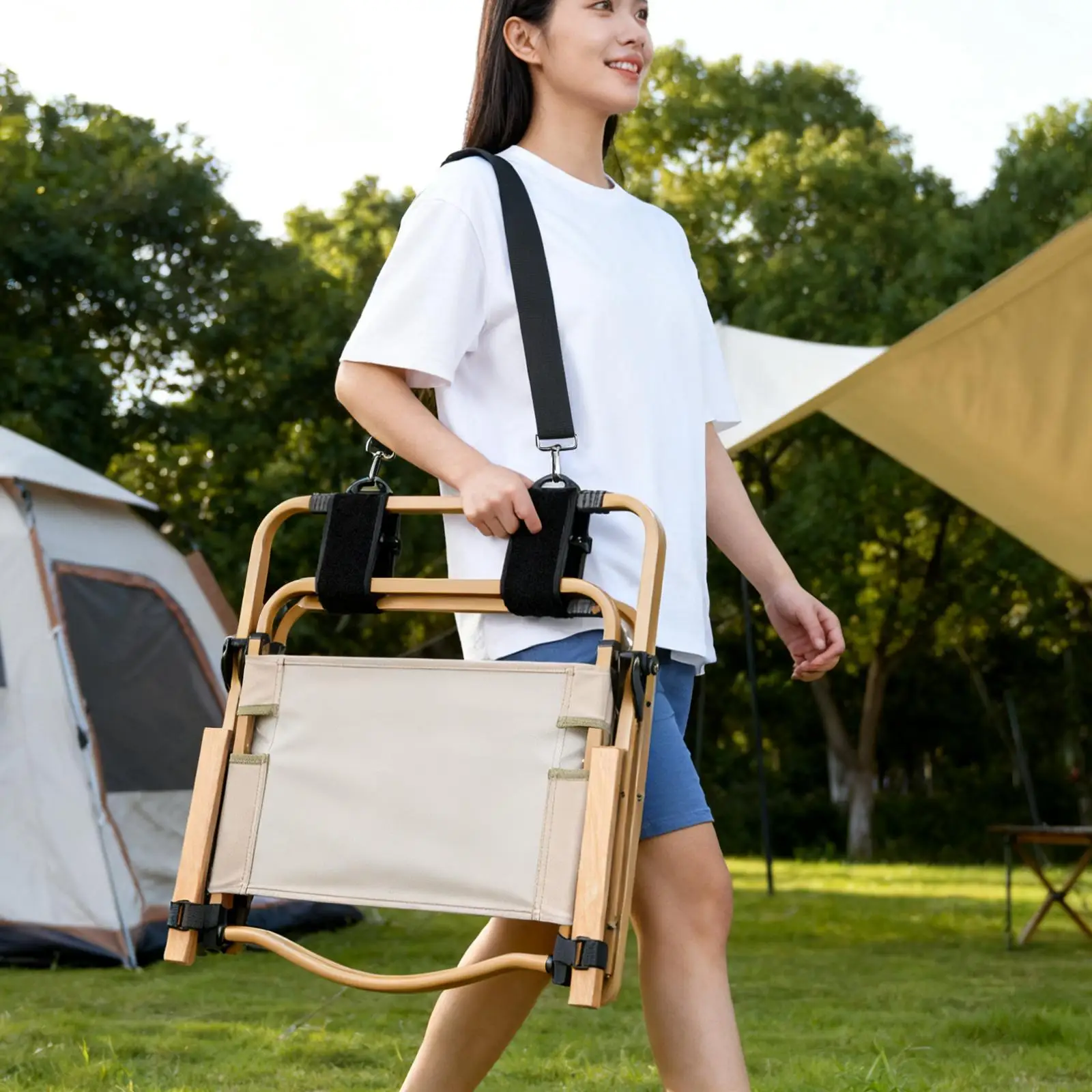 Correa de transporte para silla plegable de playa, correa de transporte eléctrica, correa para silla de Camping para actividades al aire libre, playa