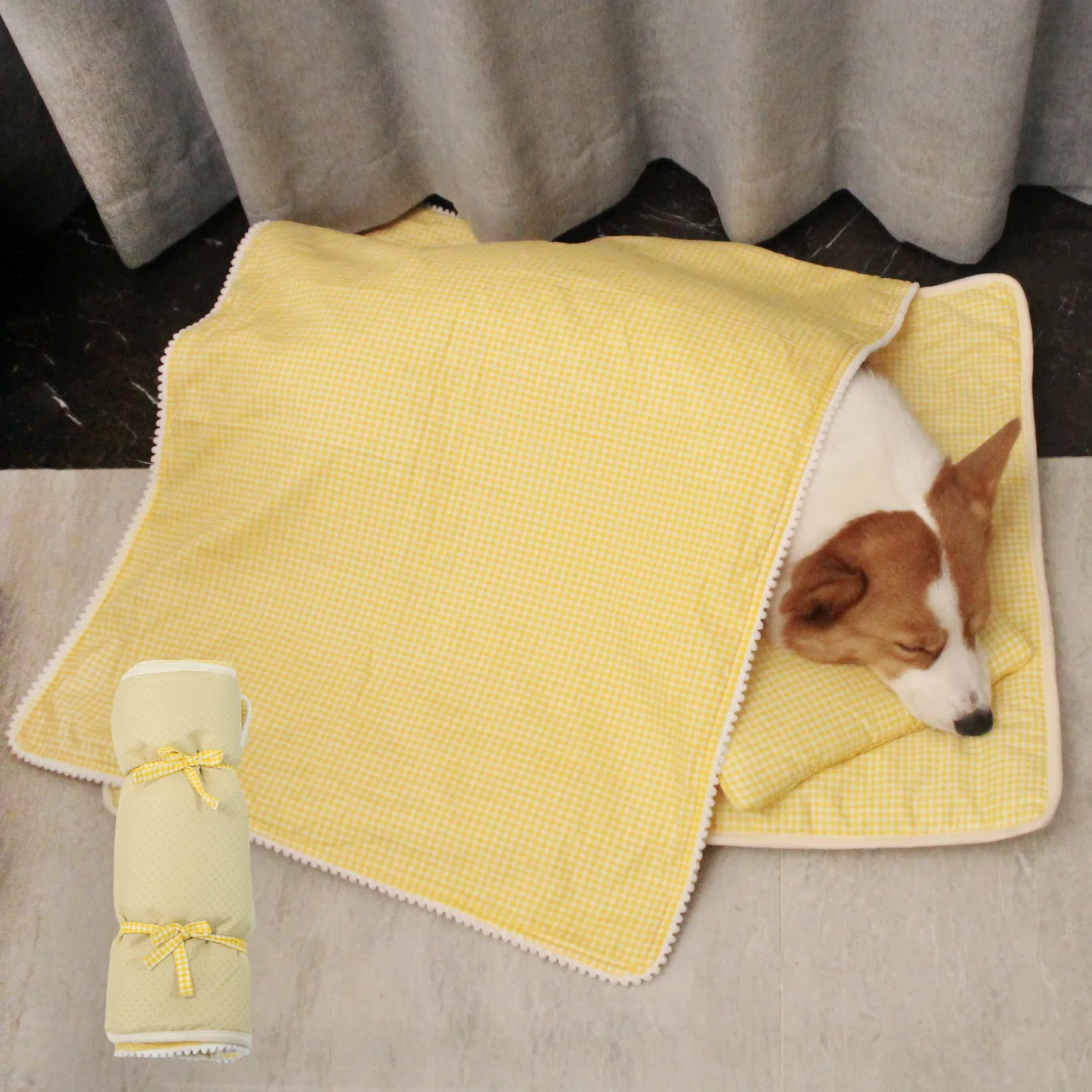 Almohadilla para mascotas de tres piezas, almohadilla para dormir para perros y gatos a cuadros de algodón para otoño e invierno, colcha cálida y cómoda para mascotas, camas para perros, cama para gatos, casa para gatos - imagen 3