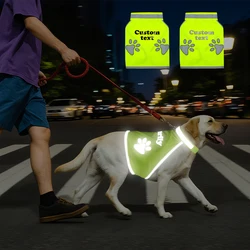 Chaleco reflectante para perros con nombre impreso gratis, duradero