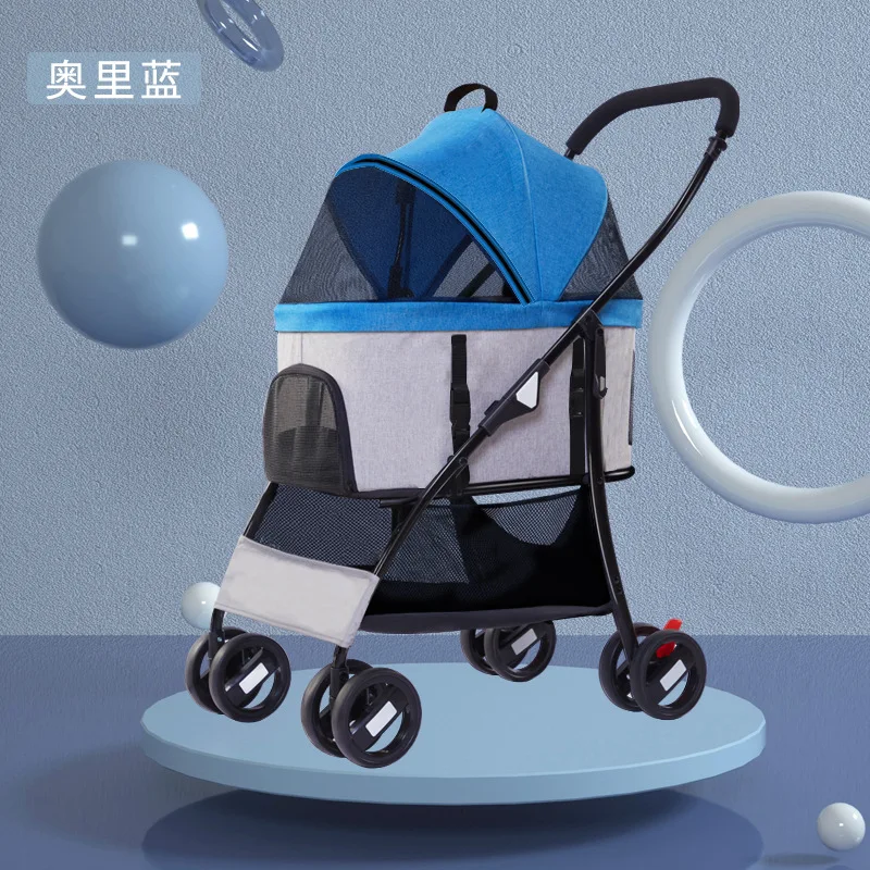 Carrito de paseo plegable para perros grandes, desmontable - imagen 4