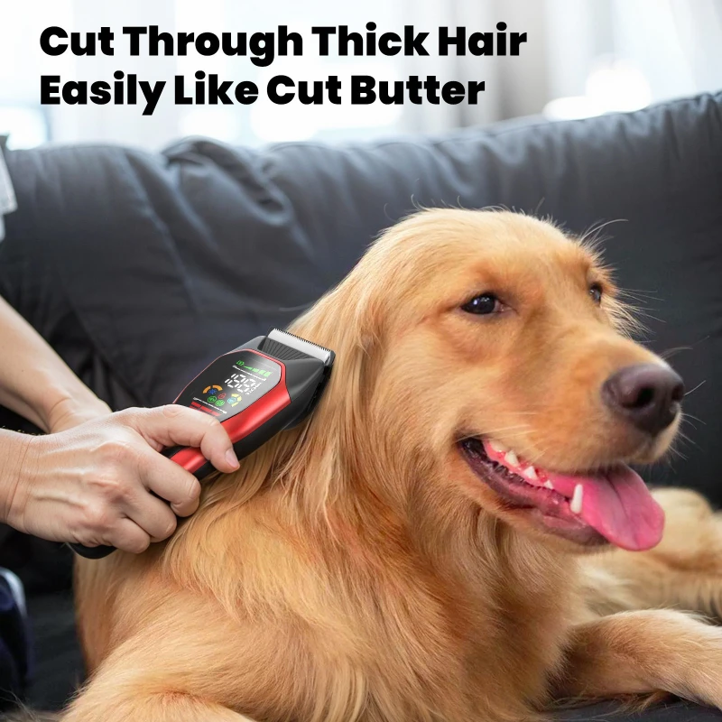 Máquina cortadora de pelo profesional para mascotas, máquina de corte de pelo para cachorros, mascotas, gatitos, gatos, accesorios para perros, removedor de pelo con pantalla Digital - imagen 2