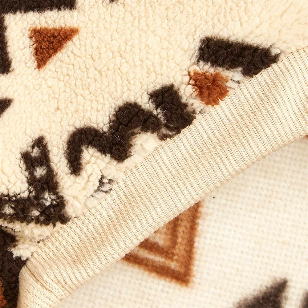 Ropa cálida para perros, patrón de tótem creativo, suéteres de felpa suaves para invierno, ropa para mascotas, Teddy, Chihuahua, Yorkies, suministros para mascotas 2024 - imagen 5