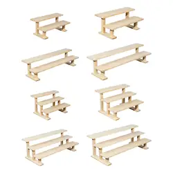 Soporte de exhibición de figuras, soporte multiusos para magdalenas, elevador de exhibición de madera, organizador de Perfume para Mini figuritas para el hogar