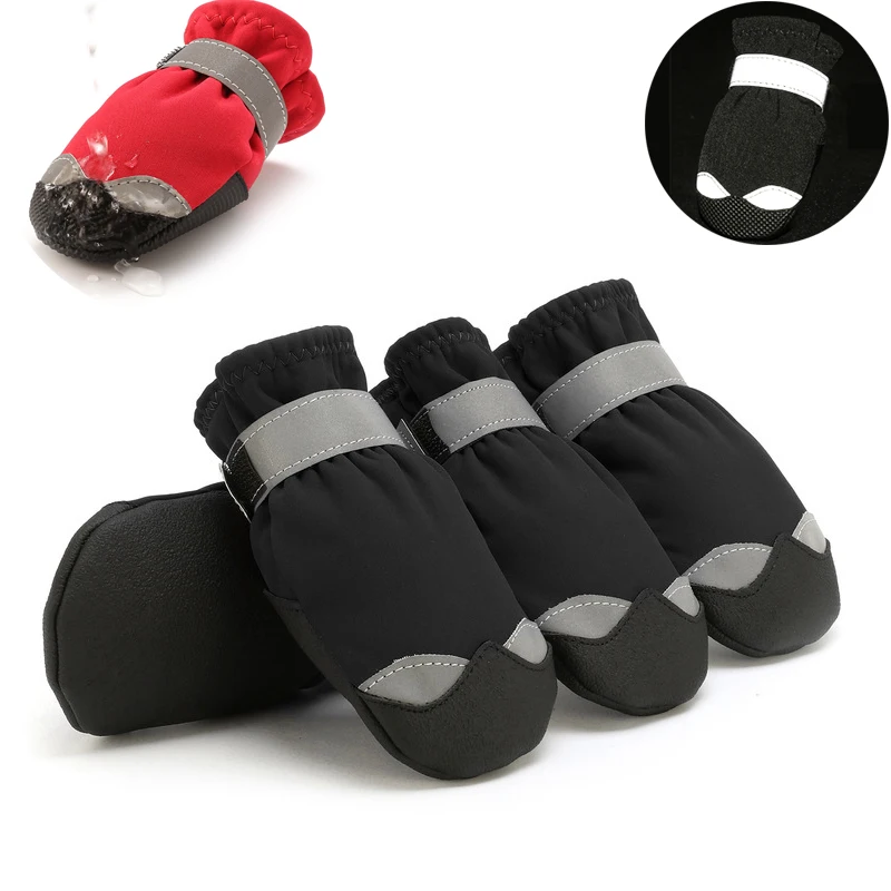 Zapatos Deportivos antideslizantes para perros grandes, Botas de lluvia para exteriores, zapatillas para correr para cachorros, accesorios para mascotas, 4 unidades por juego - imagen 4