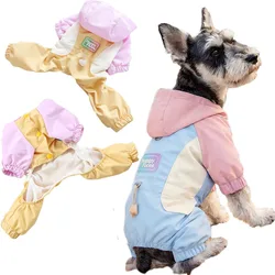 Mono con capucha 4 patas para perros pequeños, a prueba de viento