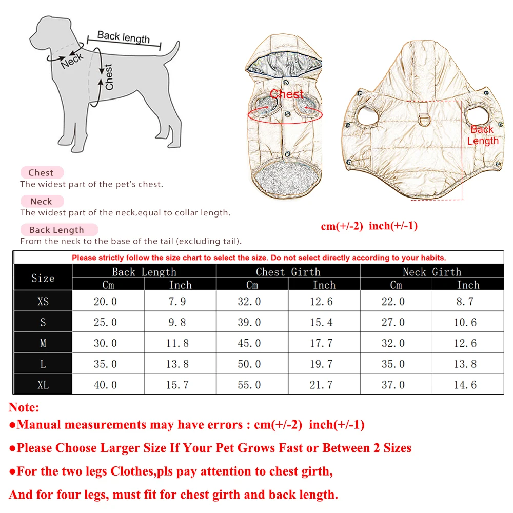 Abrigo cálido con capucha perros Pug Dachshund – Chaqueta invierno - imagen 4