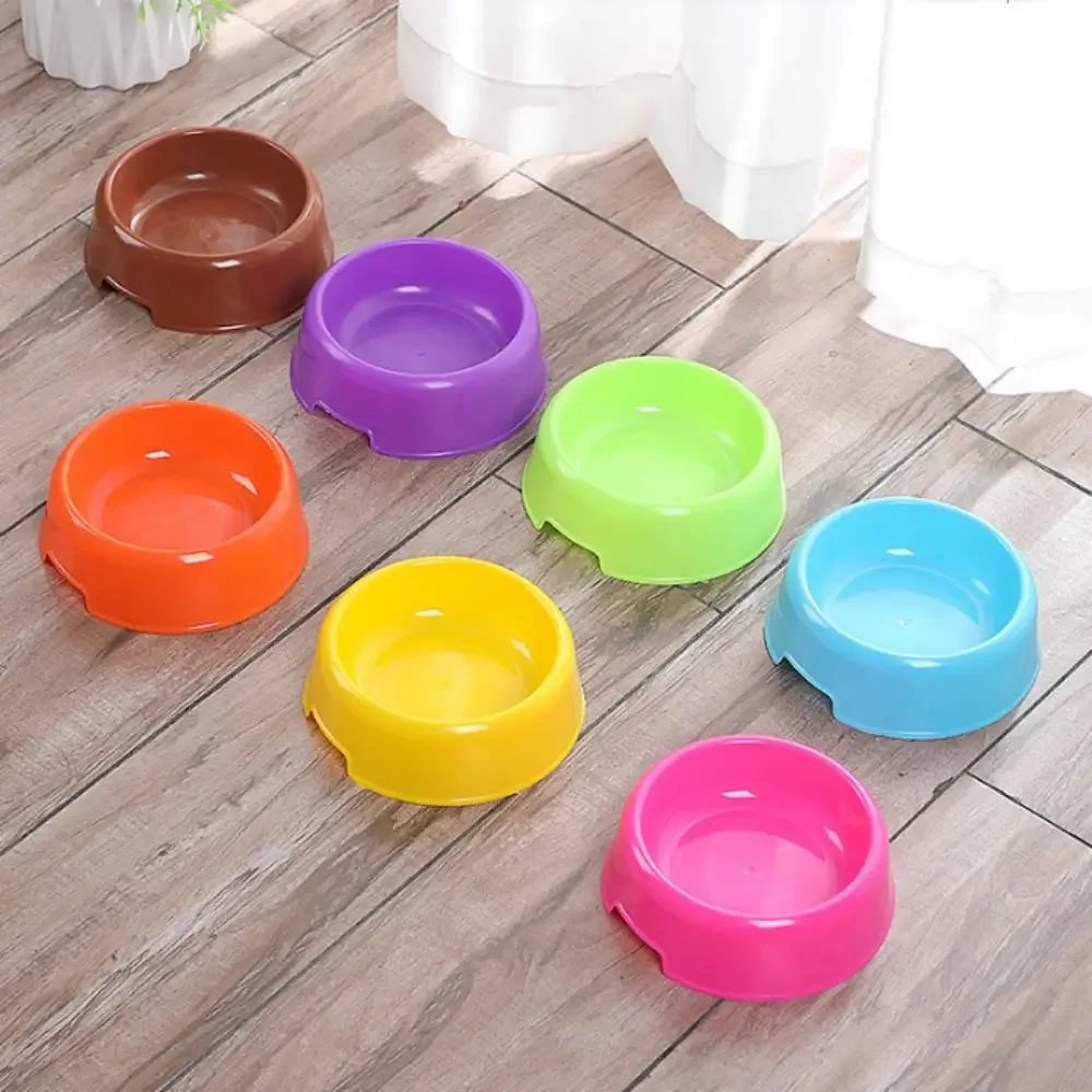 Cuenco de plástico multiusos para comida de gato y perro, cuencos de alimentación de agua, alimentador de cachorros, suministros de alimentación para mascotas, Color caramelo - imagen 3