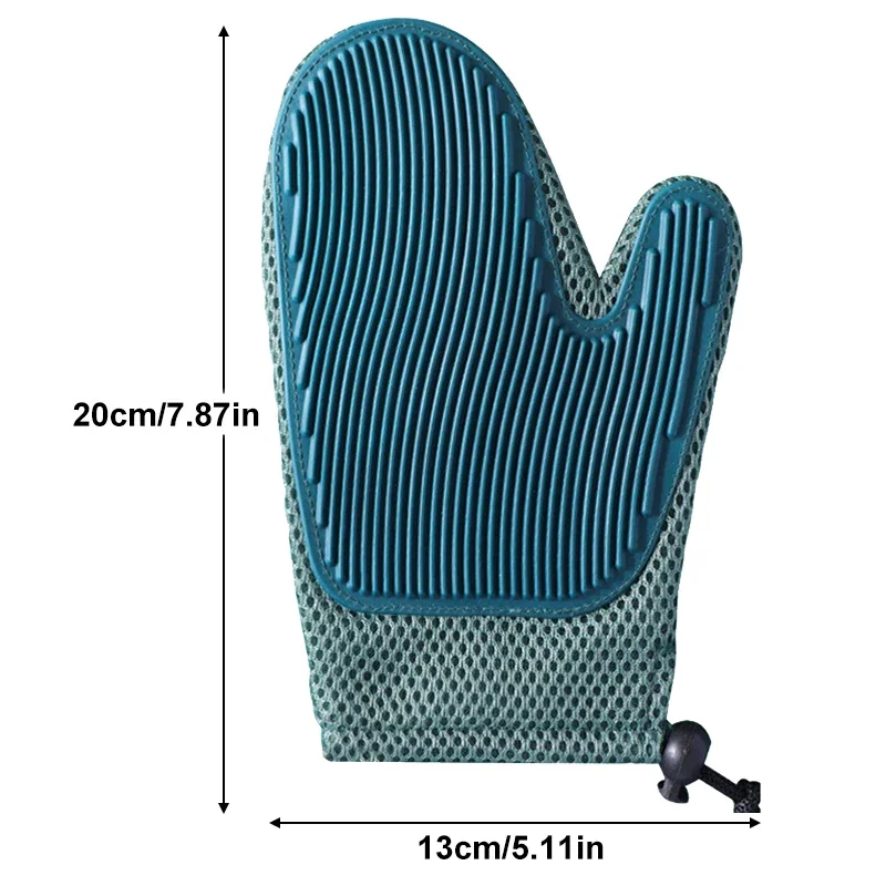 Guante de pelo de gato y removedor de piel, guante de aseo para perros, cepillo para eliminar el pelo de mascotas, guante para limpiar, guante de aseo - imagen 2