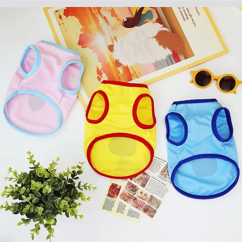 Chaleco con estampado de dibujos animados para gatos y cachorros, ropa de verano para mascotas para perros pequeños y gatos, ropa fina de malla para gatitos y Sphynx, traje para chat - imagen 4