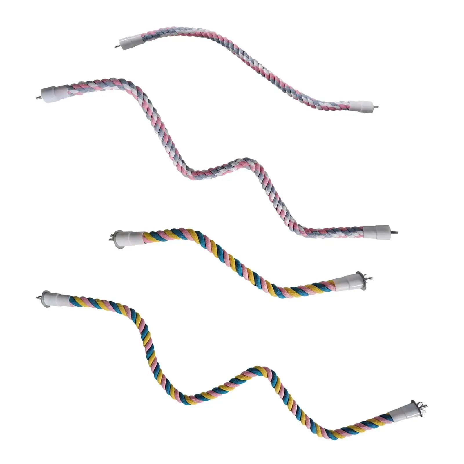 Cuerda giratoria de algodón para pájaros, juguete trepador de escalada - imagen 5