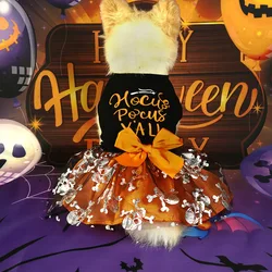 Disfraz de Halloween para mascotas, vestido de calabaza para perros pequeños y medianos, peluche de Pomerania, transfronterizo Popular
