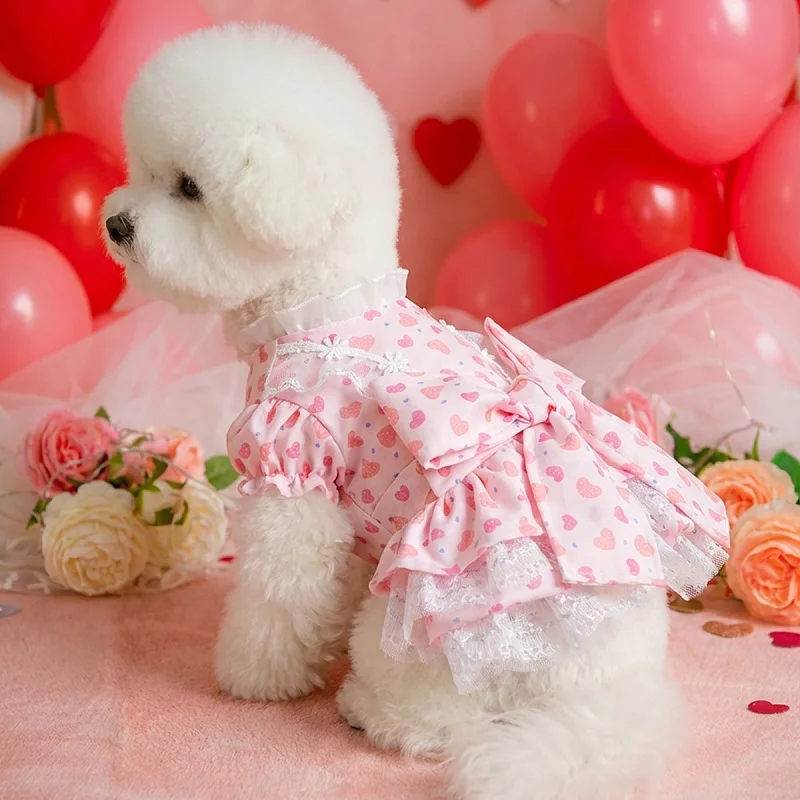Vestido de Princesa para Chihuahua y Bichón – Veraniego con Lazo - imagen 4