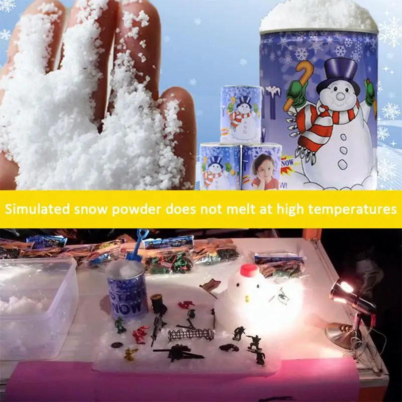 Nieve falsa instantánea para decoración navideña, polvo Artificial realista para árbol de Navidad y - imagen 5