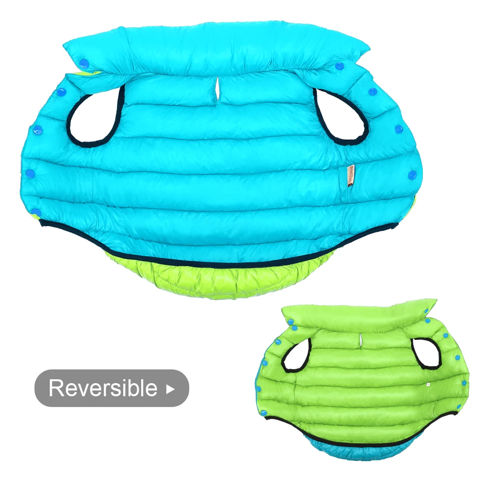 Ropa Reversible para perros, chaqueta de invierno a prueba de viento para perros, ropa cálida de 3 capas para mascotas, abrigo, chaleco para perros pequeños, medianos y grandes, Bulldog Francés - imagen 2