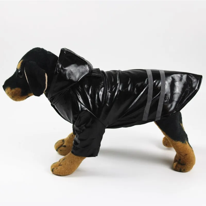 Ropa para perros, impermeables con capucha, tira reflectante, abrigo de lluvia para perros, chaquetas impermeables, ropa transpirable para exteriores para cachorros, impermeable - imagen 4