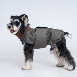 Chaqueta para perros de algodón otoño invierno cuello alto acolchado