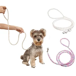 Correa con cuentas de perlas para perros y gatos – Resistente y ajustable