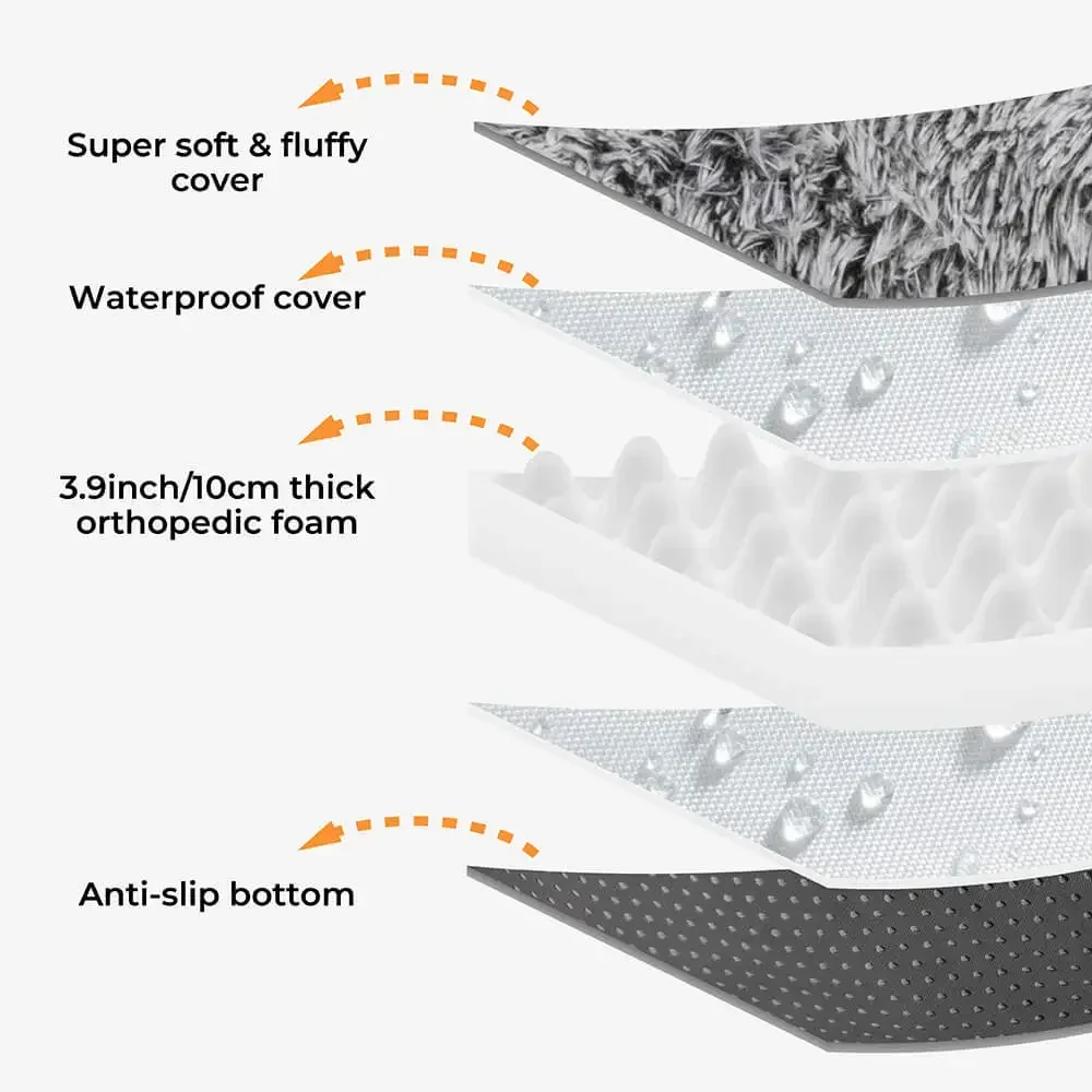 Sofá cama súper grande para perros, cama redonda para perros, perrera de felpa para mascotas, esteras para gatos, alfombrillas para dormir cálidas para invierno para perros grandes - imagen 3