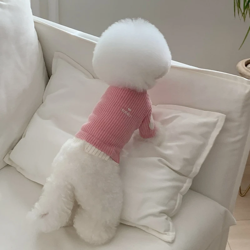 Ropa para perros, gatos, primavera y otoño, chaleco para perros, camisa tejida suave y cálida para cachorros, ropa para mascotas, ropa para Chihuahua Bichon, camiseta interior para perros - imagen 3