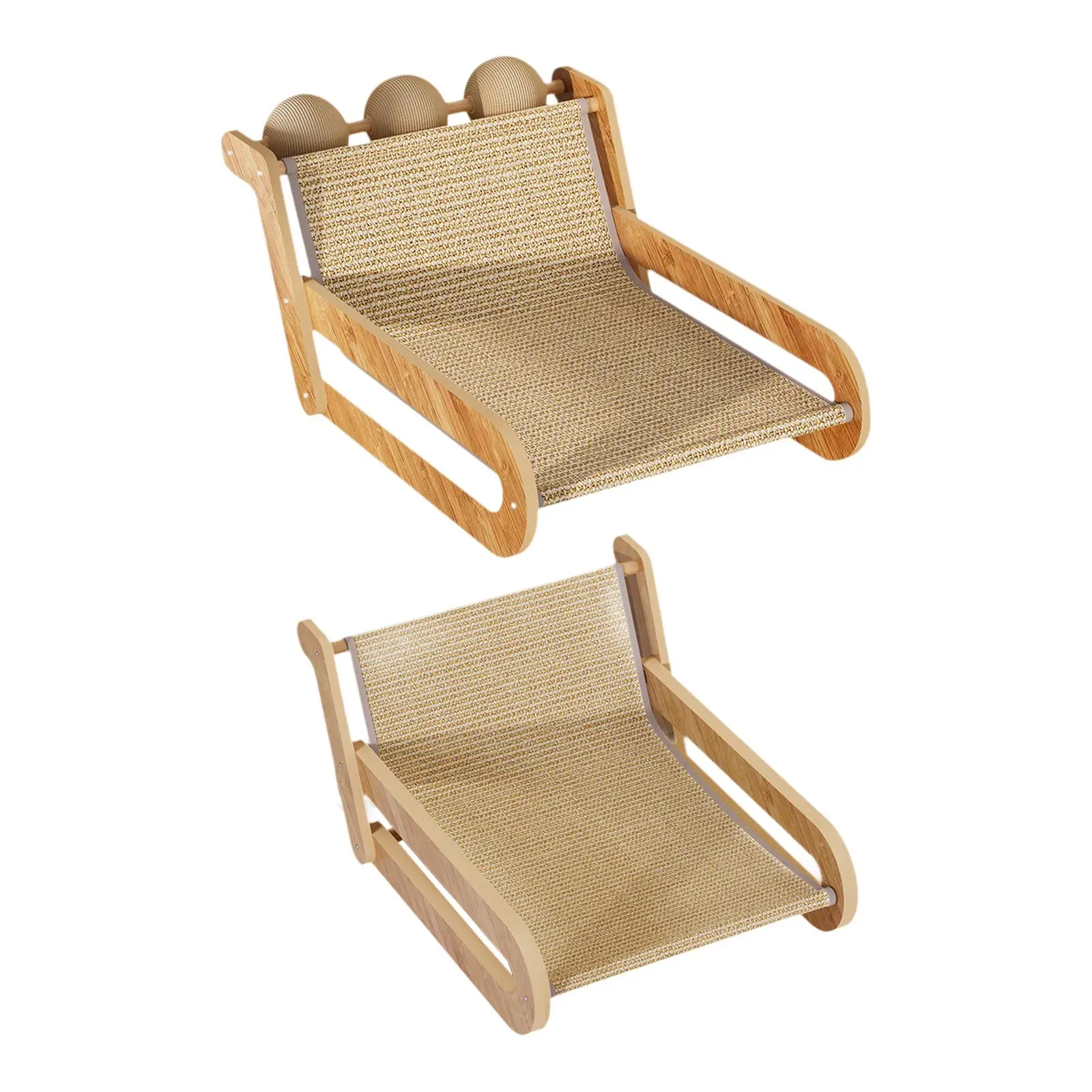 Sisal Cat Chair Cat Lounger Cozy Hammock Elevated Cat Bed Beach Chair for Bunny Small Medium Pets Indoor Cats Dog Kitten