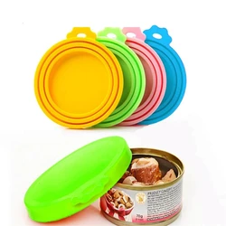 Tapa de silicona reutilizable sin BPA para comida de gatos y perros