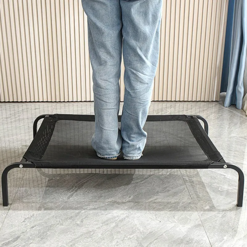 Cama transpirable para perros grandes, perrera desmontable de viaje, lavable, con marco de hierro, suministros para mascotas - imagen 5