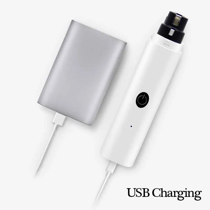 Molinillo de uñas para perros pequeños y grandes, cortaúñas con luz LED, cortador de uñas con patas de Gato, recargable por USB, suministros de aseo para mascotas - imagen 5