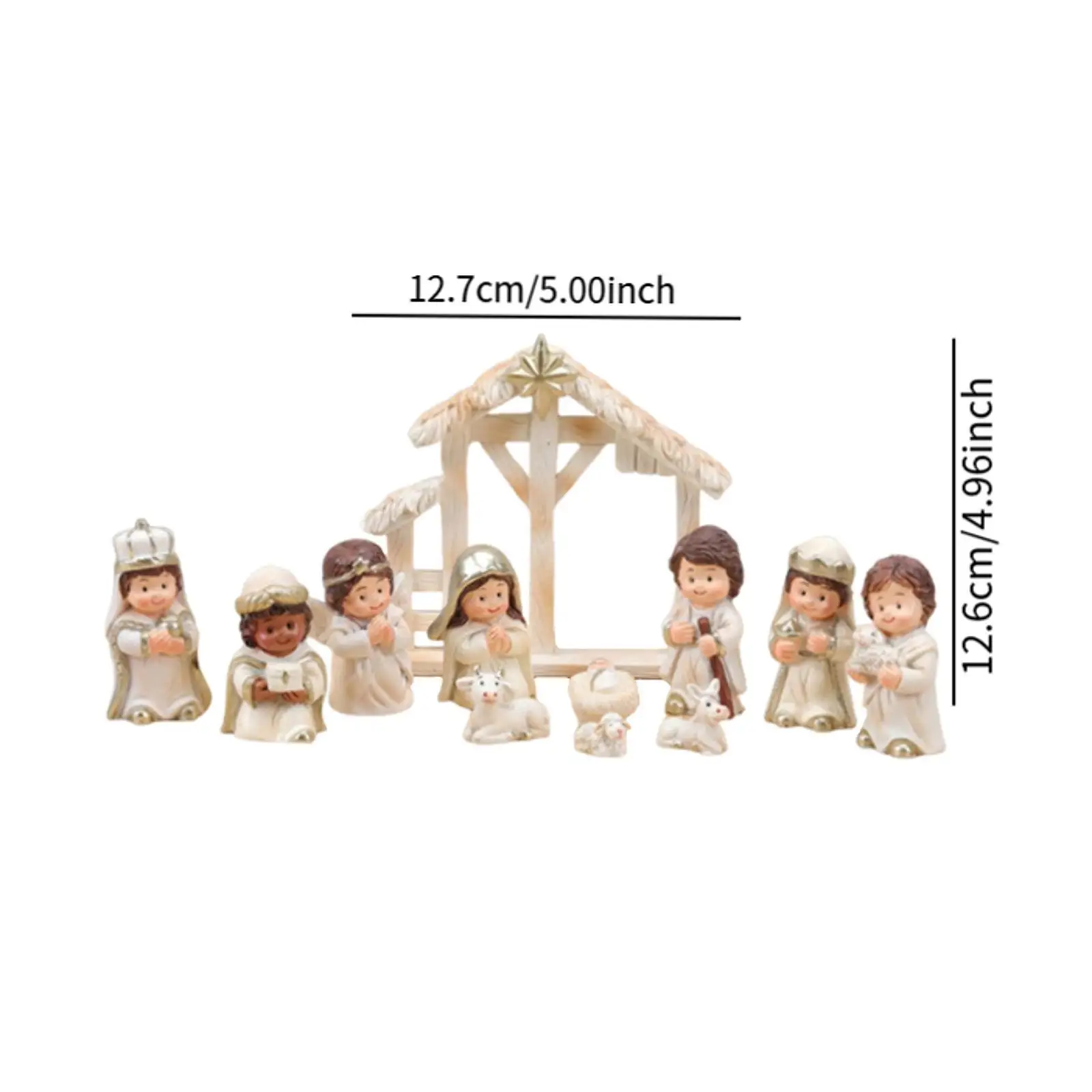 12Pcs Christmas Nativity Figurines Holy Family Statues Detailed Tabletop Ornament Christmas Decorations for Tables Fireplace 12Pcs Christmas Nativity Figurines Holy Family Statues Detailed Tabletop Ornament Christmas Decorations for Tables Fireplace