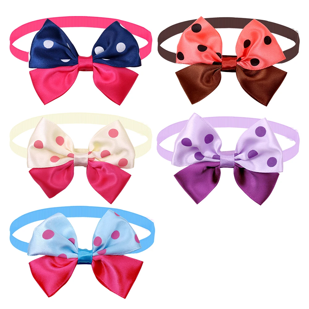 20/50/100 Uds. Collar con lazo para perro, collares para el cuidado del cabello, Collar para cachorros, gatos y perros, corbata para el cuello, correa ajustable, accesorios para mascotas - imagen 4
