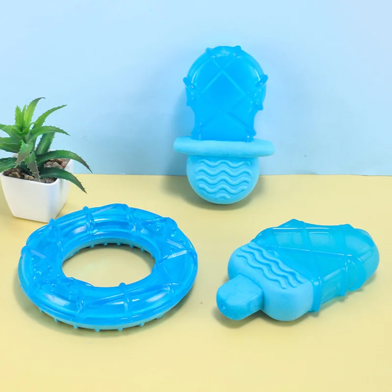 Juguete interactivo resistente a las mordeduras para perros, juguetes para masticar, varios estilos, refrigeración para mascotas, Limpieza de dientes divertida para cachorros - imagen 3