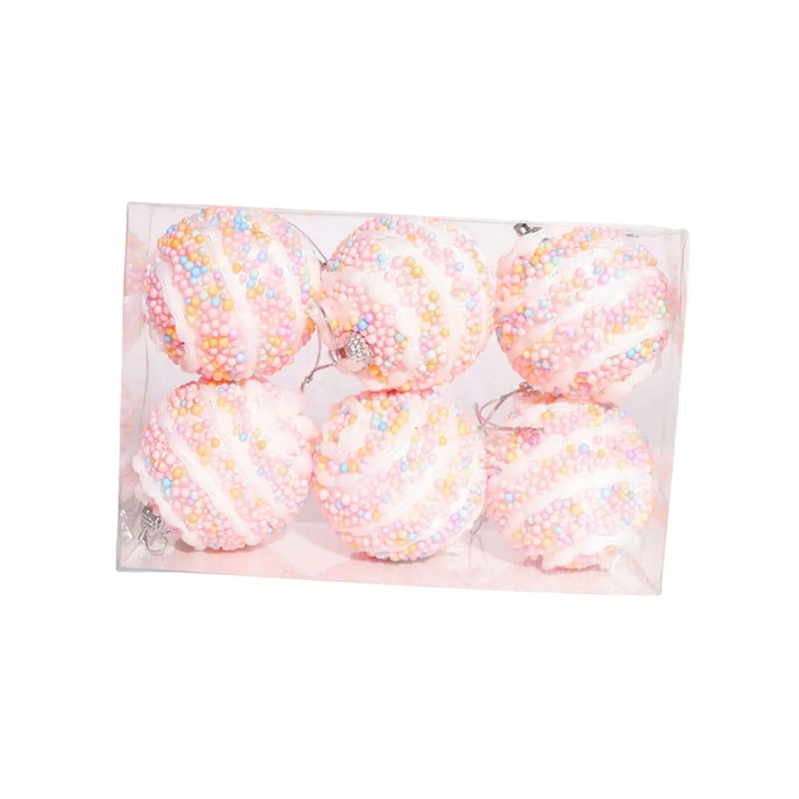 6x Christmas Balls Ornaments Decorative Baubles Christmas Tree Decorations Pendants for Restaurant