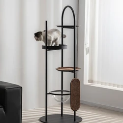 Árbol para gatos grande con torre y rascador - muebles para felinos